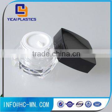 Good quality logo printed square cosmetic jars plastic