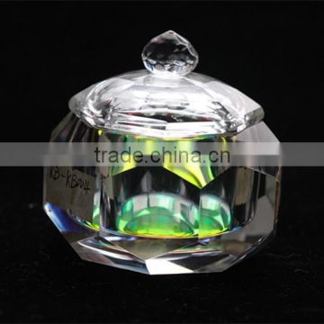 Crystal Glass Sugar Bowl with Lit for Sugar Stock Table Decoration