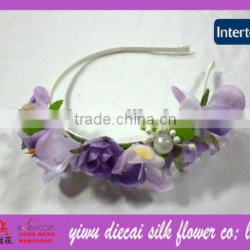 Hot artificial flower headband