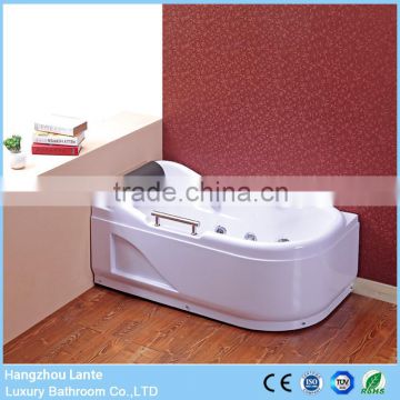 Mini bathroom corner whirlpool bathtub size 1400*800mm