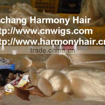 High quality remy blonde bulk human hair