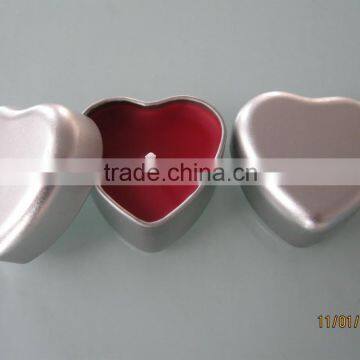 1 day memories tin candle heart shape 5.5x2.5cm Height XM-T009