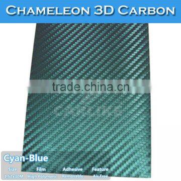 Fast Delivery 3D Chameleon Carbon Fiber PVC Film Sticker Auto Cover Vinyl photo-5