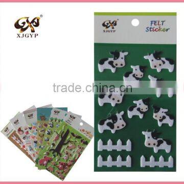 letters fabric stickers/cartoon wall felt sticker/christmas felt sticker