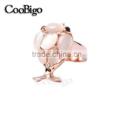 Fashion Jewelry Zinc Alloy Fish Shape Cat-eye Stone Ring Ladies Party Show Gift Dresses Apparel Promotion Accessories photo-5