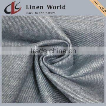 High Quality Blended Linen Rayon Twill Fabric For Garment photo-2