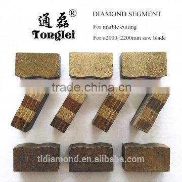 Great sharpness diamond segment for marble cutting