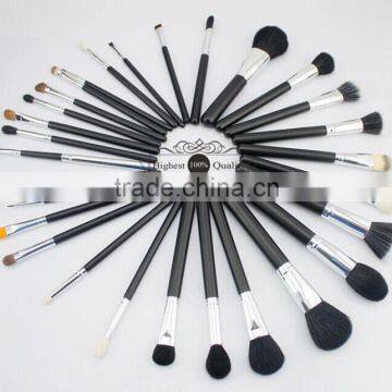 high quality professional 29pcs makeup brushes set with goat hair+pony hair+synthetic hair