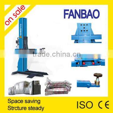 settled single post hydraulic lift