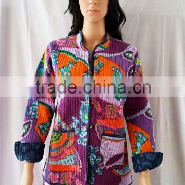 Girl's Fashion Indian Reversible Kantha Jacket Online