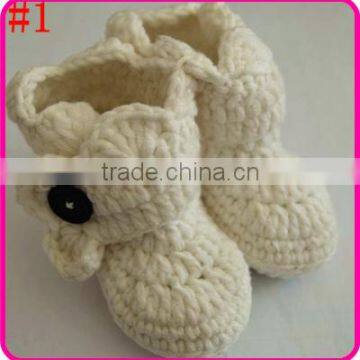 handmade wool white baby sandals