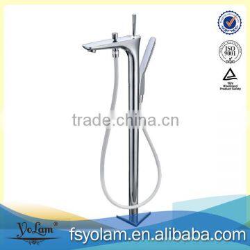 YL70512 Brass floor mounted long spout used bathtub faucets/mixers