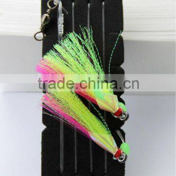 Fishing Rig Flasher Sabiki Hook Lumo Wing Glow Bead 2hooks photo-6