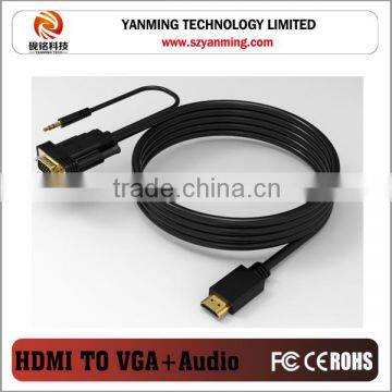 1.4 hdmi to vga converter cable with audio cable 1.8m