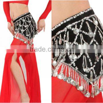 SWEGAL Wholesale new promotion belly dance coinbelt belly dancing hip scarf costume SGBDW13022