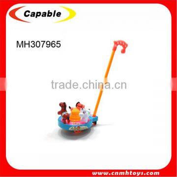 Pull And Push Hand Cart Carousels With Light And Music