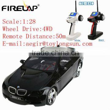 Christmas Gift For Children Firelap 1/28 4wd Black RC Car Manufacture In China