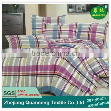 Plaid fabric designs polyester fabric for bed sheet