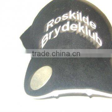 cheap promotional 2-led(separated) flashing colorful light black baseball cap with bottle opener