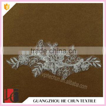 HC-2092-1 Hechun Embroidery Beading Pearl Designs Flower Lace Appliques photo-2