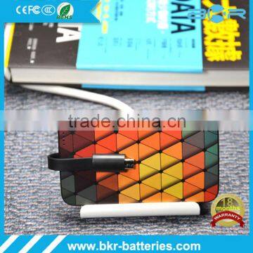 USB Portable External Battery Charger Power Bank For Mobile With Suction Cup Built in Data