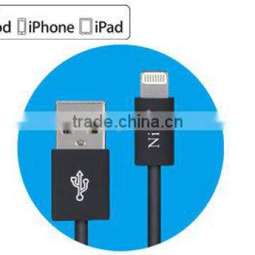 MFi 8 Pin USB Cable noodles usb cable for iphone5