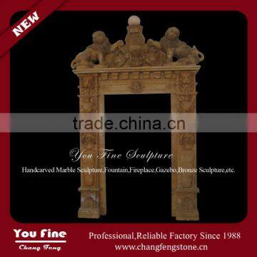 Natural Carving Antique Marble Door Surround For Sale