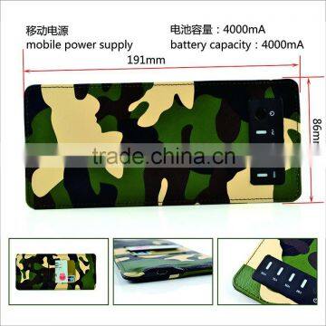 2015 Top-level camouflage leather power bank pouchs