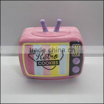 2015 New Design Hotsell Ceramic TV Design Cookie Jars