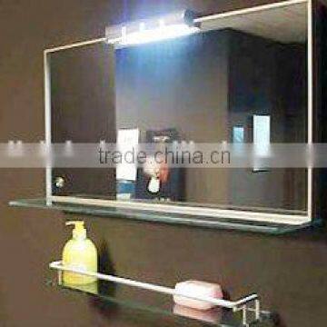 LT-M Hotel Polished Chrome Decorative Mirror Wall Lamp With Glass Shades