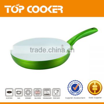 aluminium ceramic frying pan with metallic paint