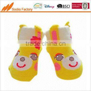 New style fancy baby jaquard 3D sock deer design