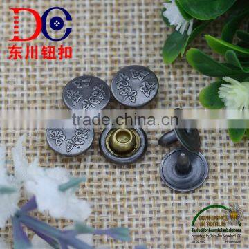 2016 brass metal custom jean rivet decorate garment accoessory