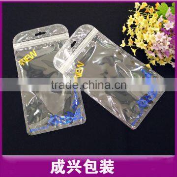 Clear Plastic Zipper Bag Within Printing Flower/cell Phone Mobile Case Packaging Sleeve/transparent Poly Bag photo-2