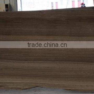 Elegant chinese brown natrual stone polished coffee wooden vein marble slabs price