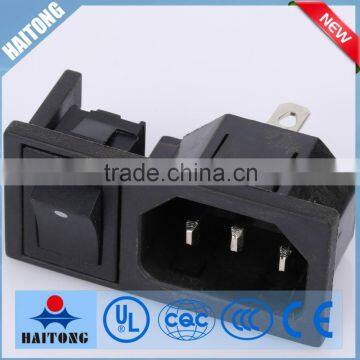 250V CE certificate AC socket with rocker switch