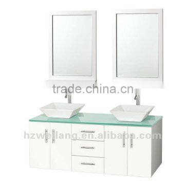 60" double basin modern bathroom furniture