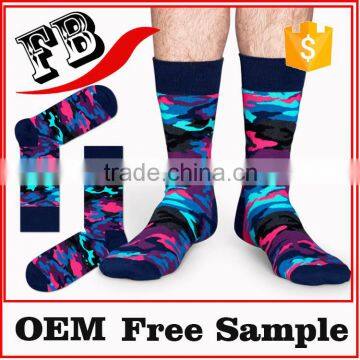 happy socks fashion cotton blended men's dress socks vivid color sock