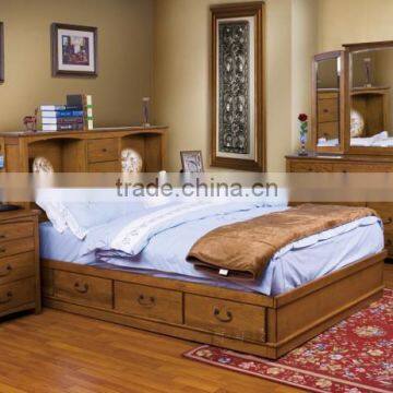 2015 top grade antique wooden bedroom furniture