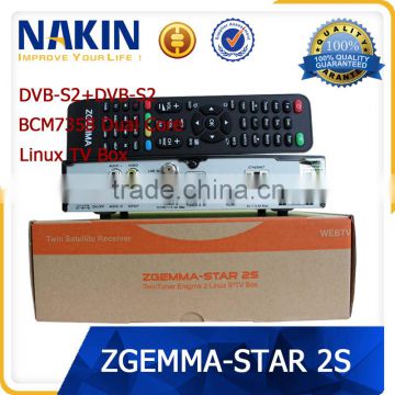 New genuine linux OS Zgemma star 2S satellite receiver