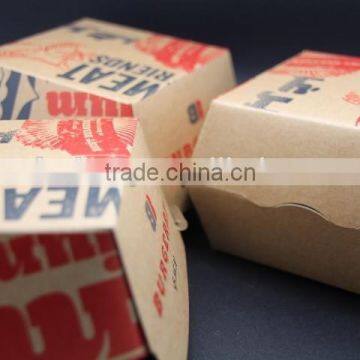 Small Hot sale Kraft Paper Food Packaging Folding Hamburger Box