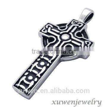 celtic enamel stainless steel cross pendant