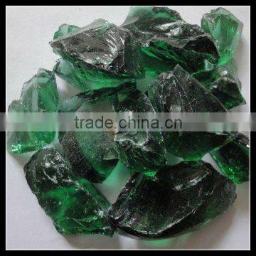 colored garden dark green glass rocks