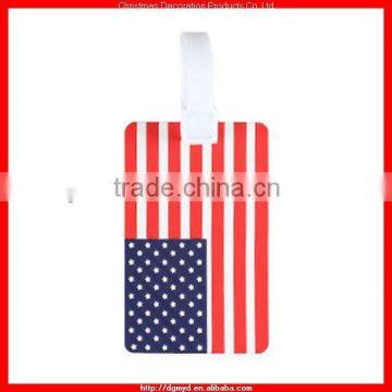 USA flags color soft PVC luggage tag High quality (MYD-LT6666)