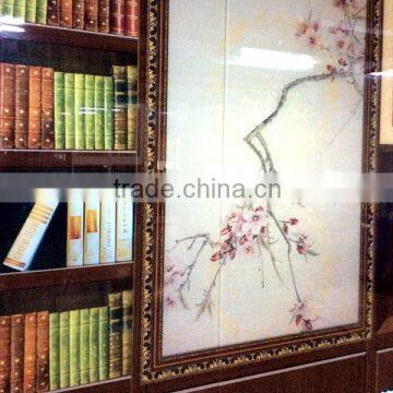 Decorative glass, ceramic digital printing glass, animating book cabinet, Tempered glass