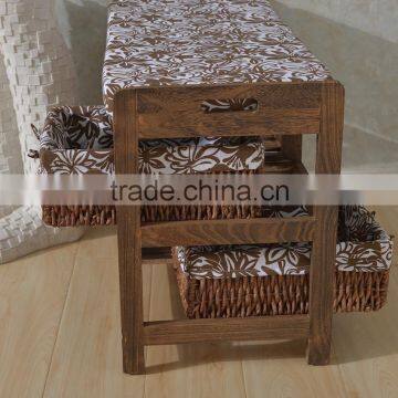 Antique Shoe Rack Shoe Cabinet With Basket Drawers photo-2