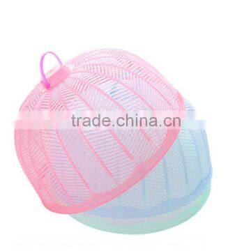 Striped mesh plastic food cover fruit