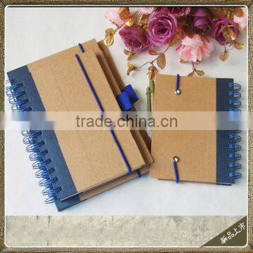 Kraft paper spiral notebooks with elastic band