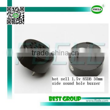 hot sell 1.5v 85DB 30mm side sound hole buzzer FBMMB3012