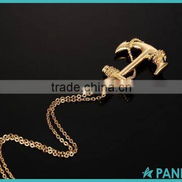 Wholesae 18 K Gold Plated Silver Jewelry 925 Sterling Silver Anchor Pendant